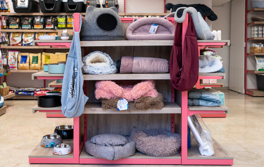 κεντρικη γονδολα ραφιερα pet shop