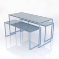 Τραπέζια με Μεταλλικό Πλέγμα και Γυάλινη Επιφάνεια