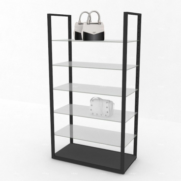 Μεταλλικό Έπιπλο με Γυάλινα Ράφια, Ψηλό