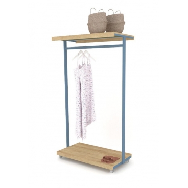 Μεταλλικό Έπιπλο με Ρόδες, 1 Κρέμαση και 1 Ράφι Κορυφής