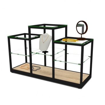 Εκθετήριο Προϊόντων με Γυάλινα Ράφια