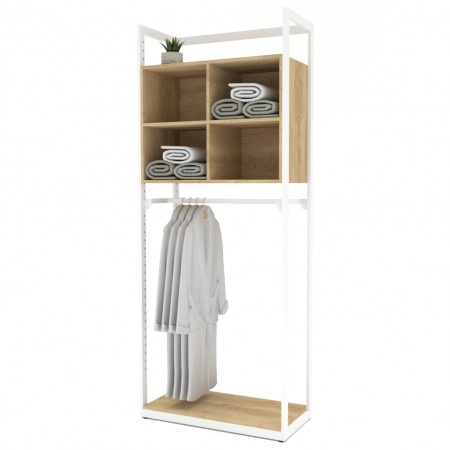 Έπιπλο Τοίχου με Ραφιέρα και Κρέμαση