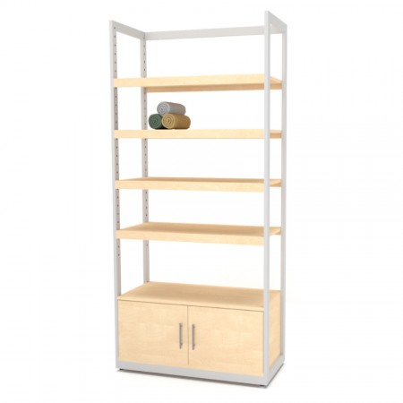 Ψηλό Έπιπλο με Ράφια και Ντουλάπι
