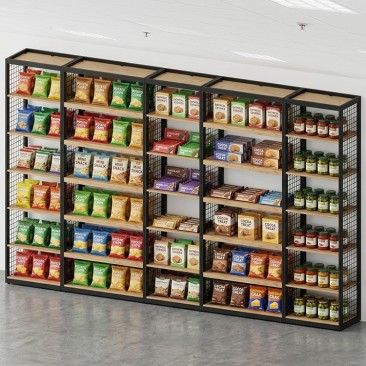 Επίπλωση Τοίχου Καταστήματος με Ρυθμιζόμενα Ράφια